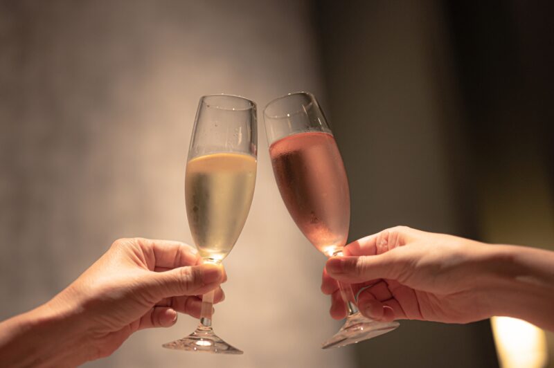 シャンパンで乾杯