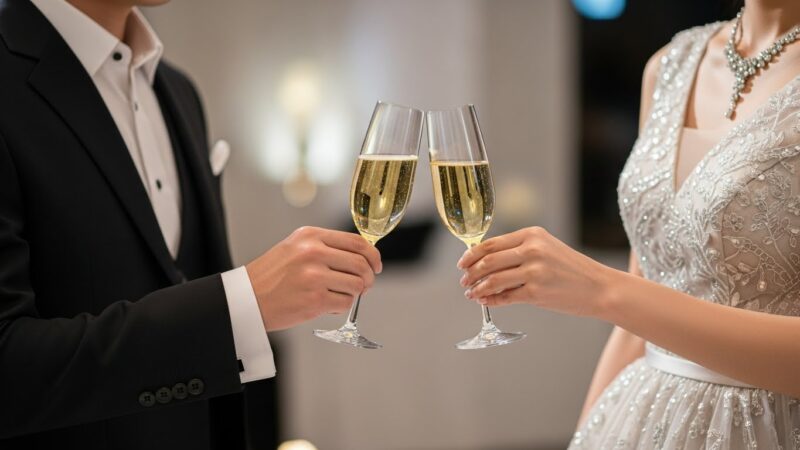 シャンパンで乾杯