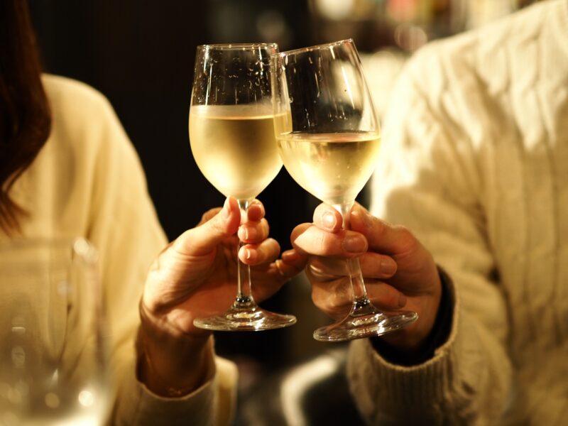 シャンパンで乾杯