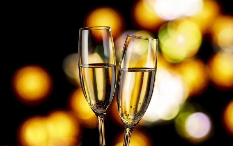 シャンパンで乾杯